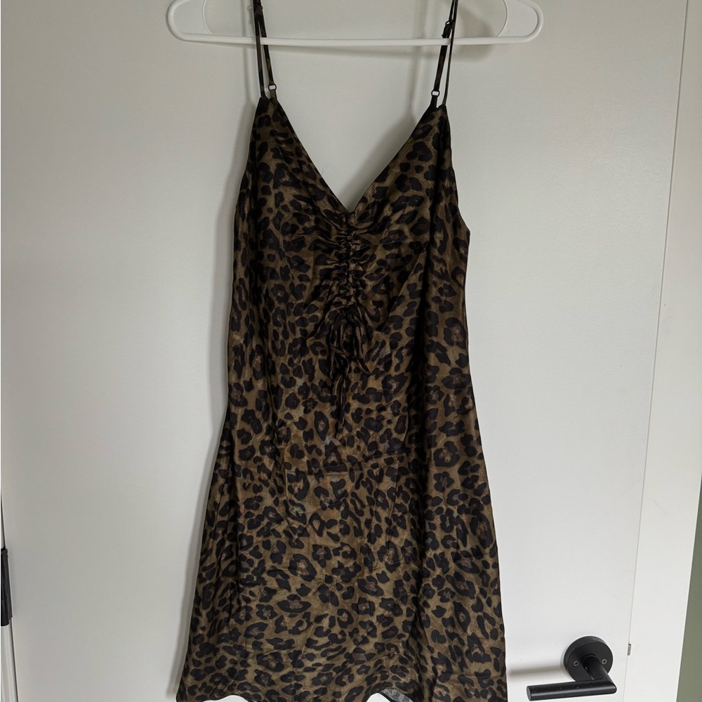 Leopard Print Slip Dress